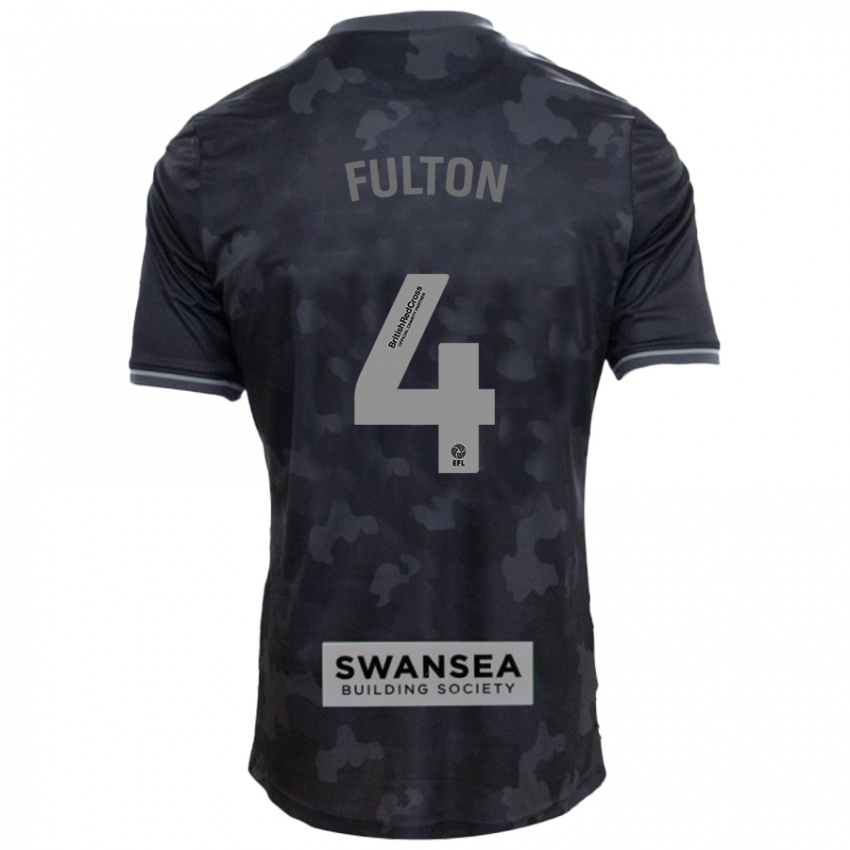 Niño Camiseta Jay Fulton #4 Negro 2ª Equipación 2024/25 La Camisa