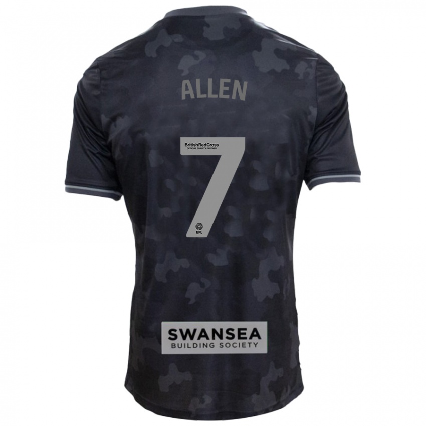 Niño Camiseta Joe Allen #7 Negro 2ª Equipación 2024/25 La Camisa