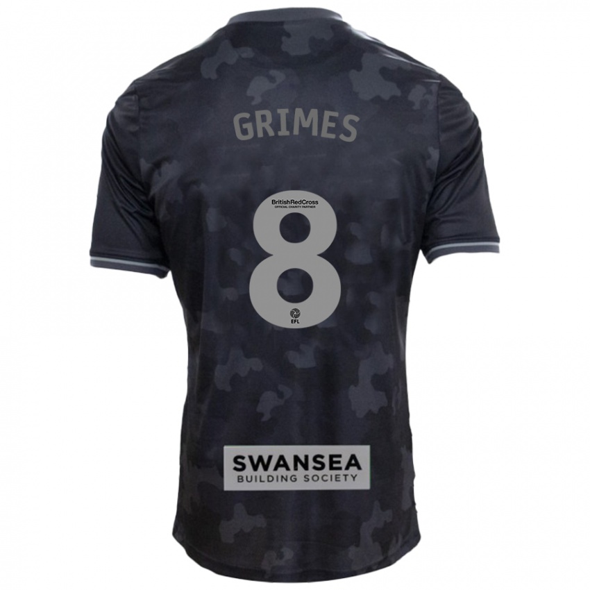 Niño Camiseta Matt Grimes #8 Negro 2ª Equipación 2024/25 La Camisa