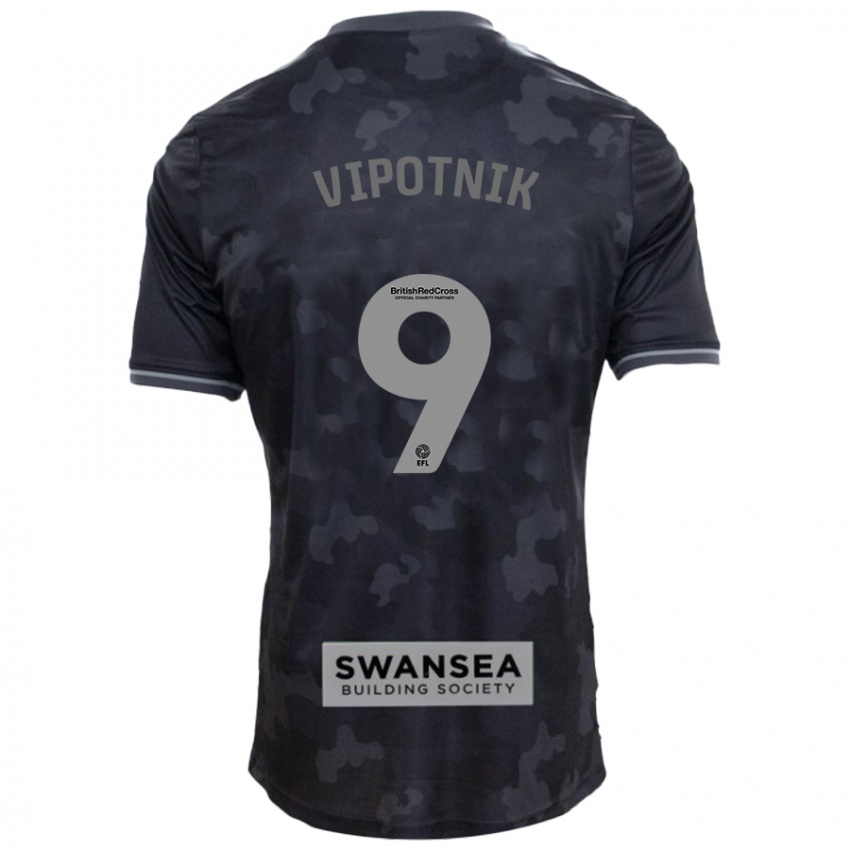 Niño Camiseta Zan Vipotnik #9 Negro 2ª Equipación 2024/25 La Camisa