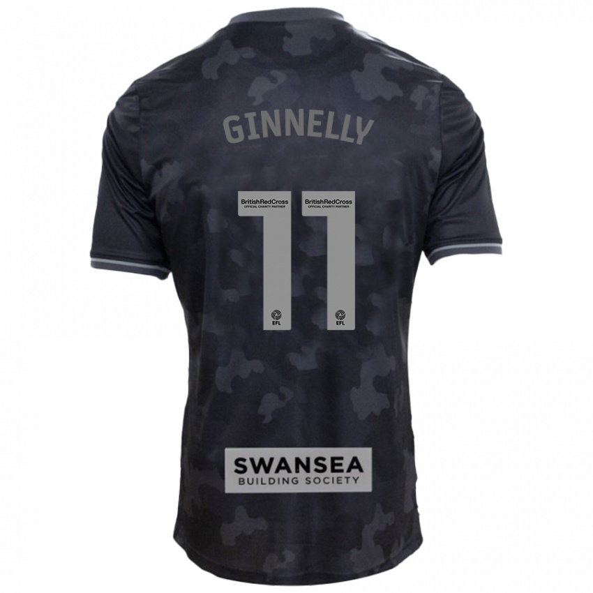 Niño Camiseta Josh Ginnelly #11 Negro 2ª Equipación 2024/25 La Camisa