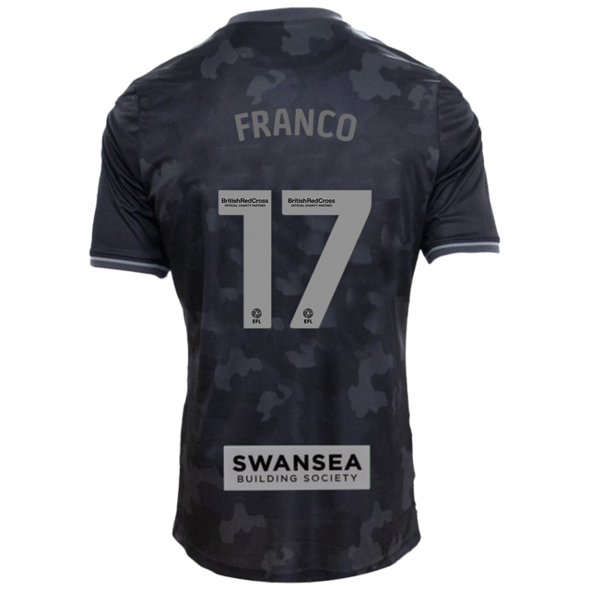 Niño Camiseta Gonçalo Franco #17 Negro 2ª Equipación 2024/25 La Camisa