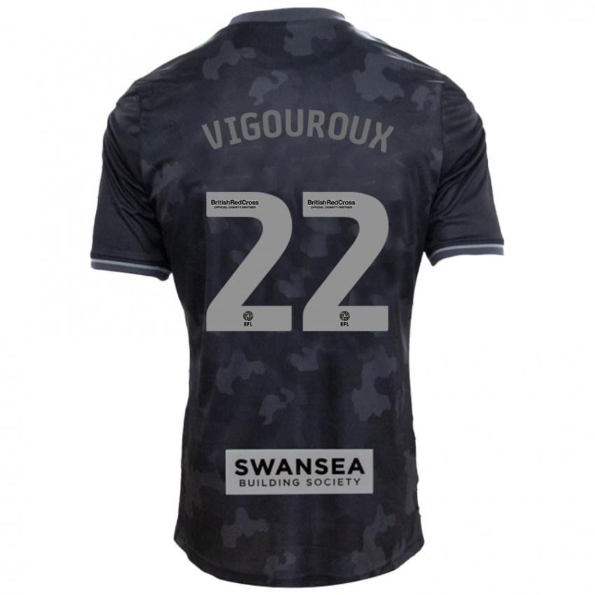 Niño Camiseta Lawrence Vigouroux #22 Negro 2ª Equipación 2024/25 La Camisa