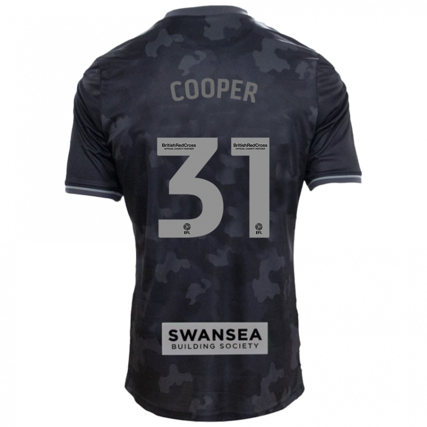 Niño Camiseta Oliver Cooper #31 Negro 2ª Equipación 2024/25 La Camisa