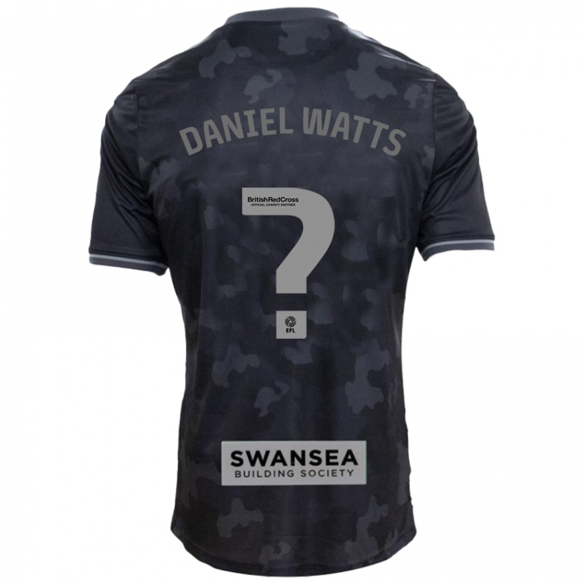 Niño Camiseta Daniel Watts #0 Negro 2ª Equipación 2024/25 La Camisa