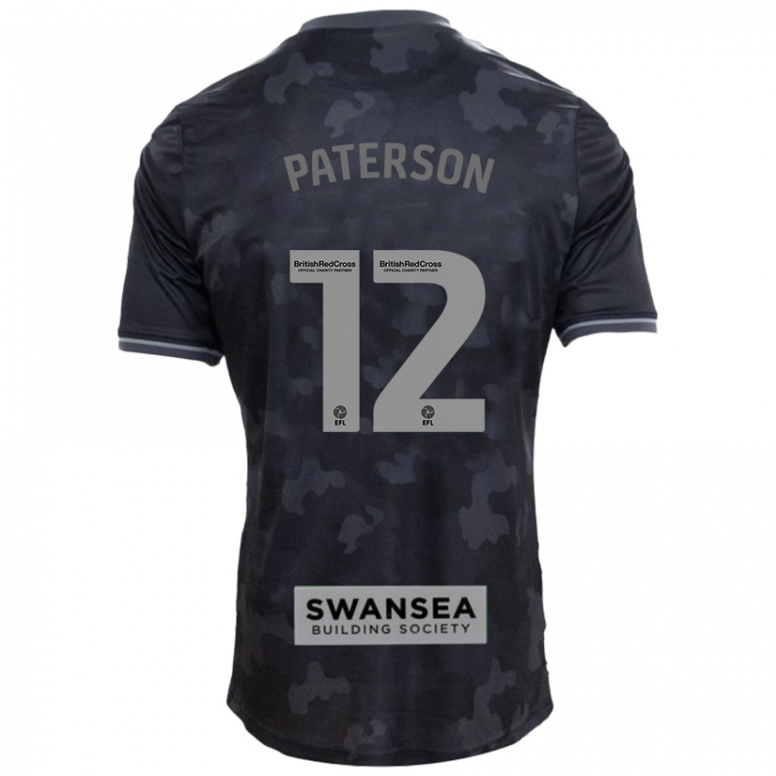 Niño Camiseta Jamie Paterson #12 Negro 2ª Equipación 2024/25 La Camisa