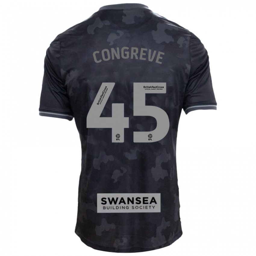 Niño Camiseta Cameron Congreve #45 Negro 2ª Equipación 2024/25 La Camisa