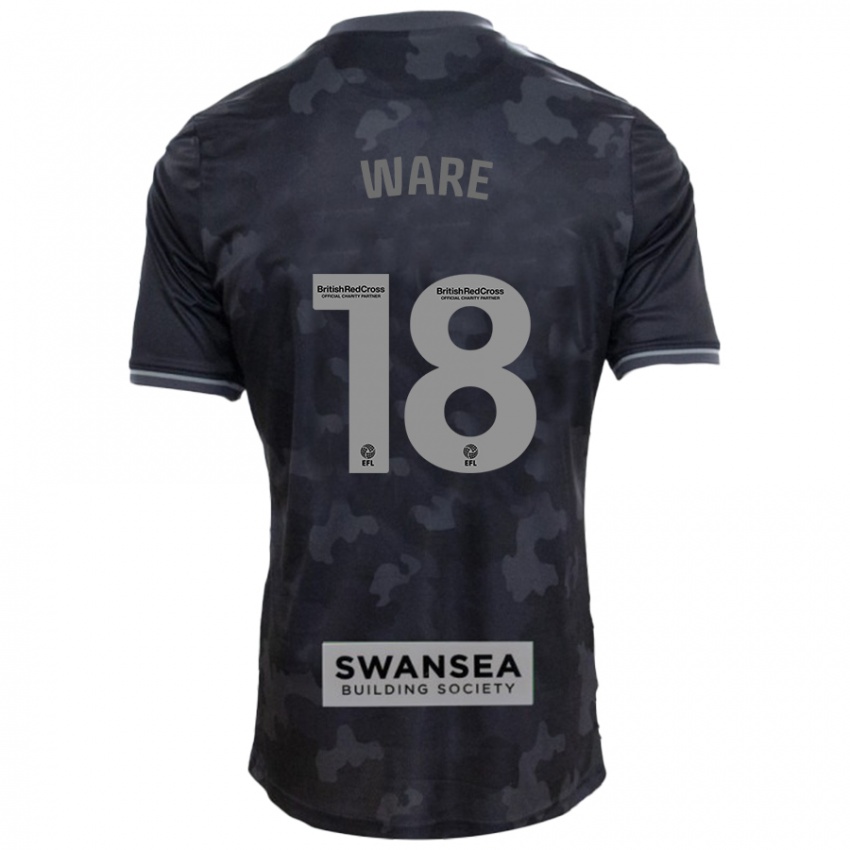 Niño Camiseta Phoebe Ware #18 Negro 2ª Equipación 2024/25 La Camisa