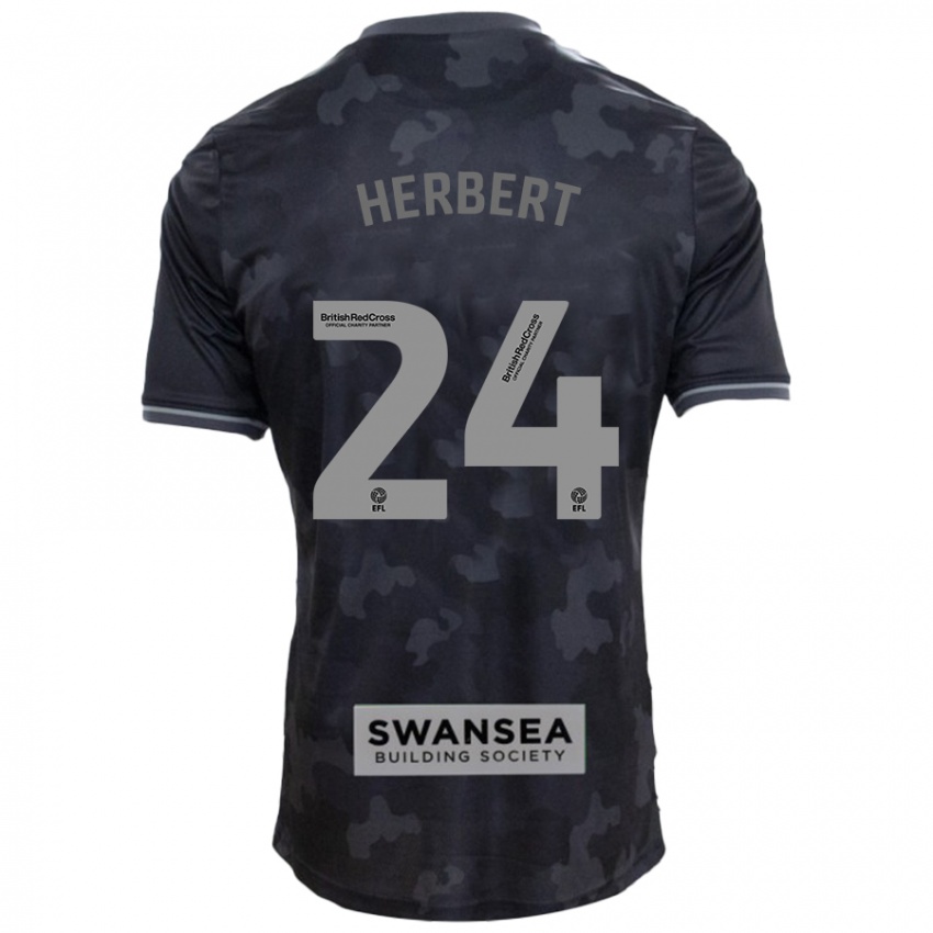 Niño Camiseta Chelsea Herbert #24 Negro 2ª Equipación 2024/25 La Camisa