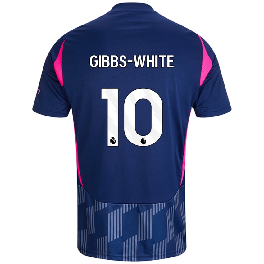 Niño Camiseta Morgan Gibbs-White #10 Azul Real Rosa 2ª Equipación 2024/25 La Camisa