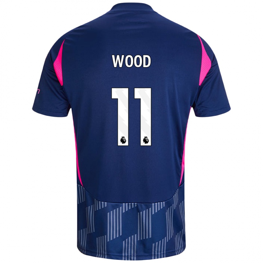 Niño Camiseta Chris Wood #11 Azul Real Rosa 2ª Equipación 2024/25 La Camisa