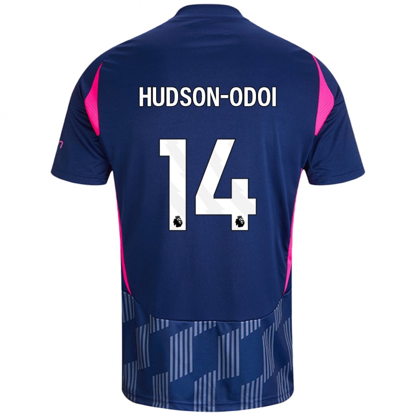 Niño Camiseta Callum Hudson-Odoi #14 Azul Real Rosa 2ª Equipación 2024/25 La Camisa