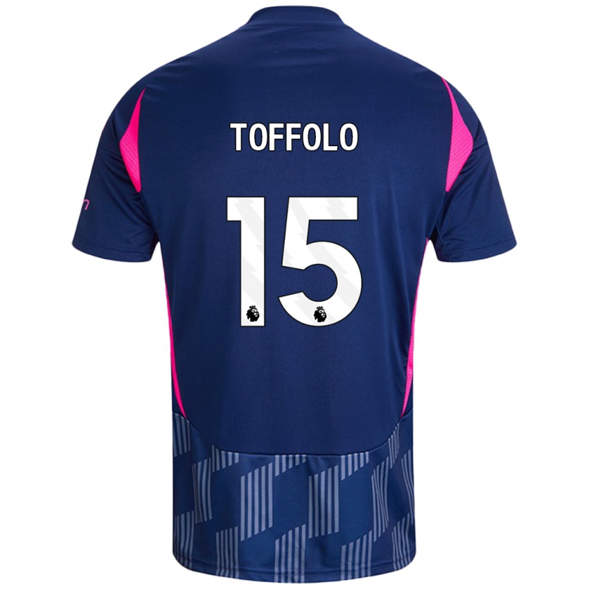 Niño Camiseta Harry Toffolo #15 Azul Real Rosa 2ª Equipación 2024/25 La Camisa