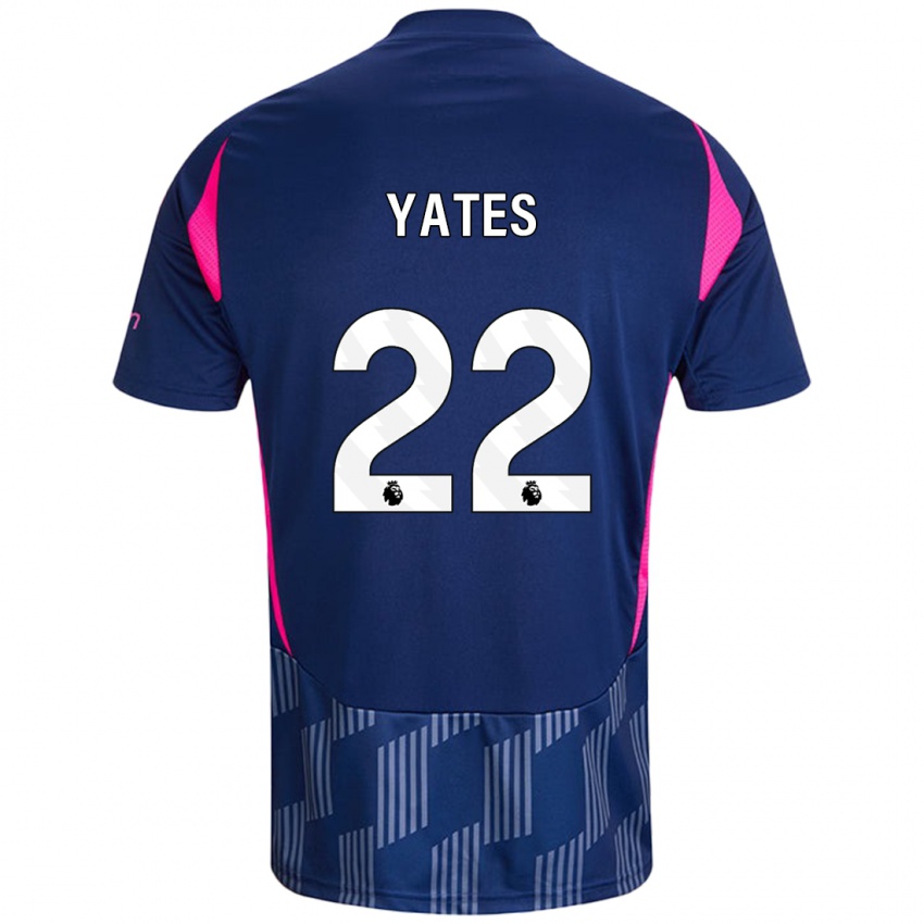 Niño Camiseta Ryan Yates #22 Azul Real Rosa 2ª Equipación 2024/25 La Camisa