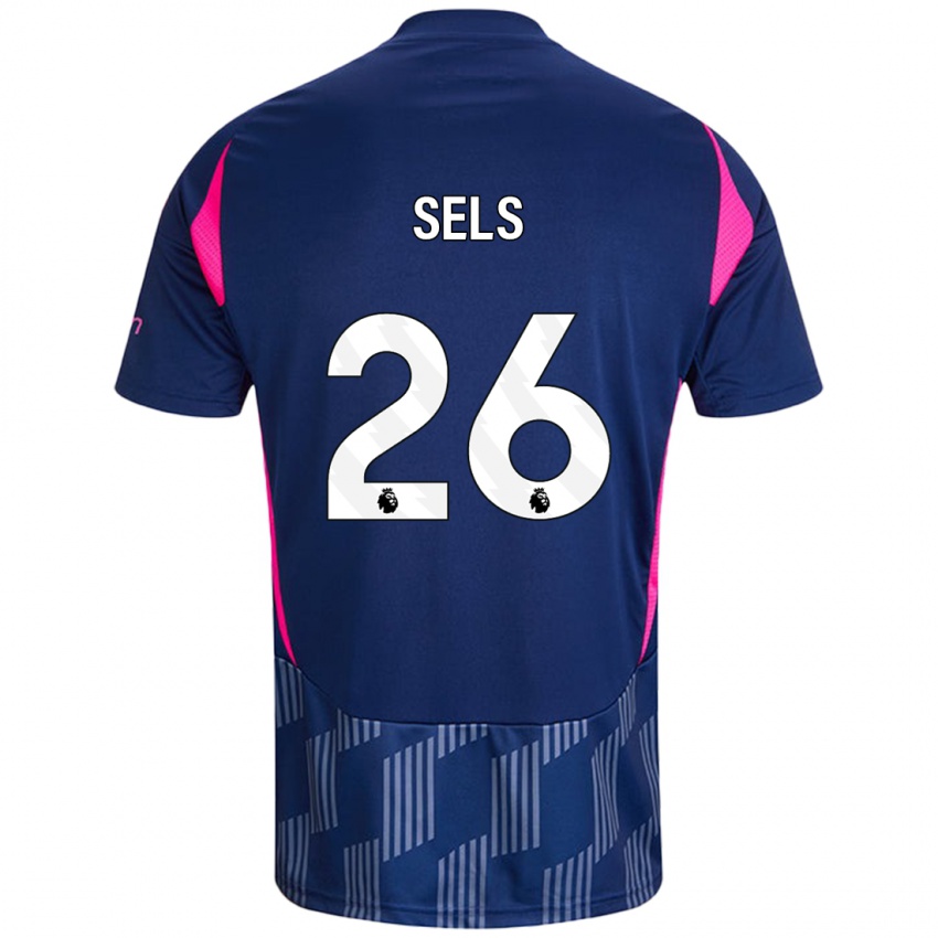 Niño Camiseta Matz Sels #26 Azul Real Rosa 2ª Equipación 2024/25 La Camisa