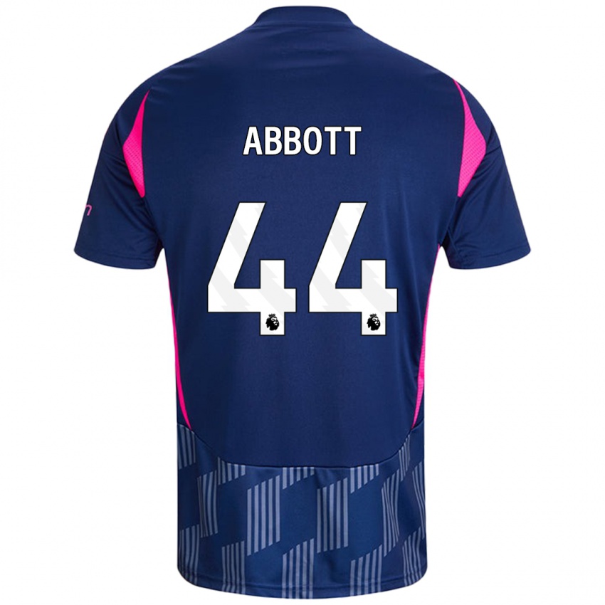 Niño Camiseta Zach Abbott #44 Azul Real Rosa 2ª Equipación 2024/25 La Camisa