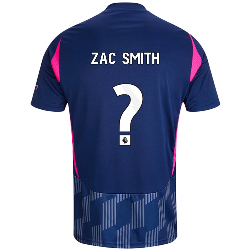 Niño Camiseta Zac Smith #0 Azul Real Rosa 2ª Equipación 2024/25 La Camisa