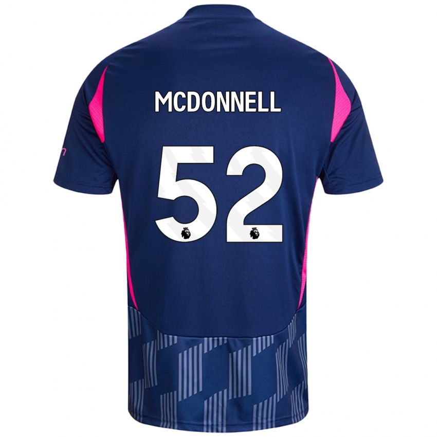 Niño Camiseta Jamie Mcdonnell #52 Azul Real Rosa 2ª Equipación 2024/25 La Camisa