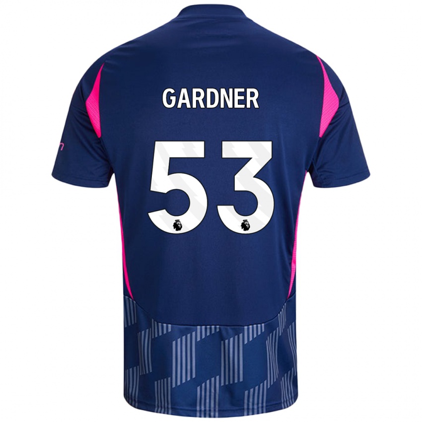 Niño Camiseta Joe Gardner #53 Azul Real Rosa 2ª Equipación 2024/25 La Camisa