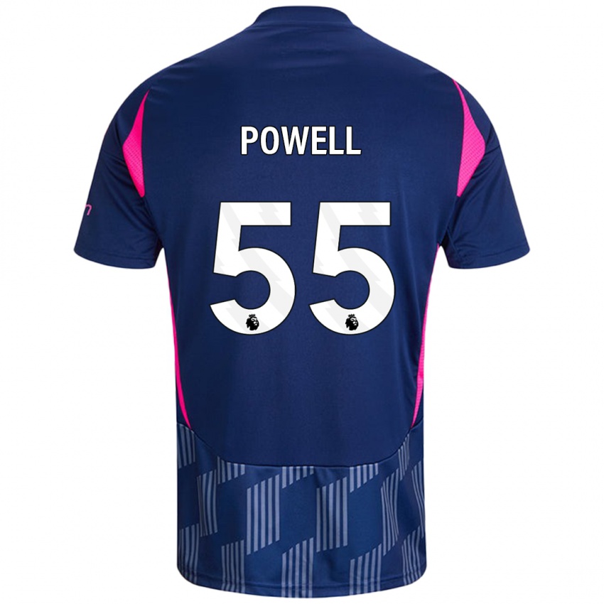 Niño Camiseta Josh Powell #55 Azul Real Rosa 2ª Equipación 2024/25 La Camisa