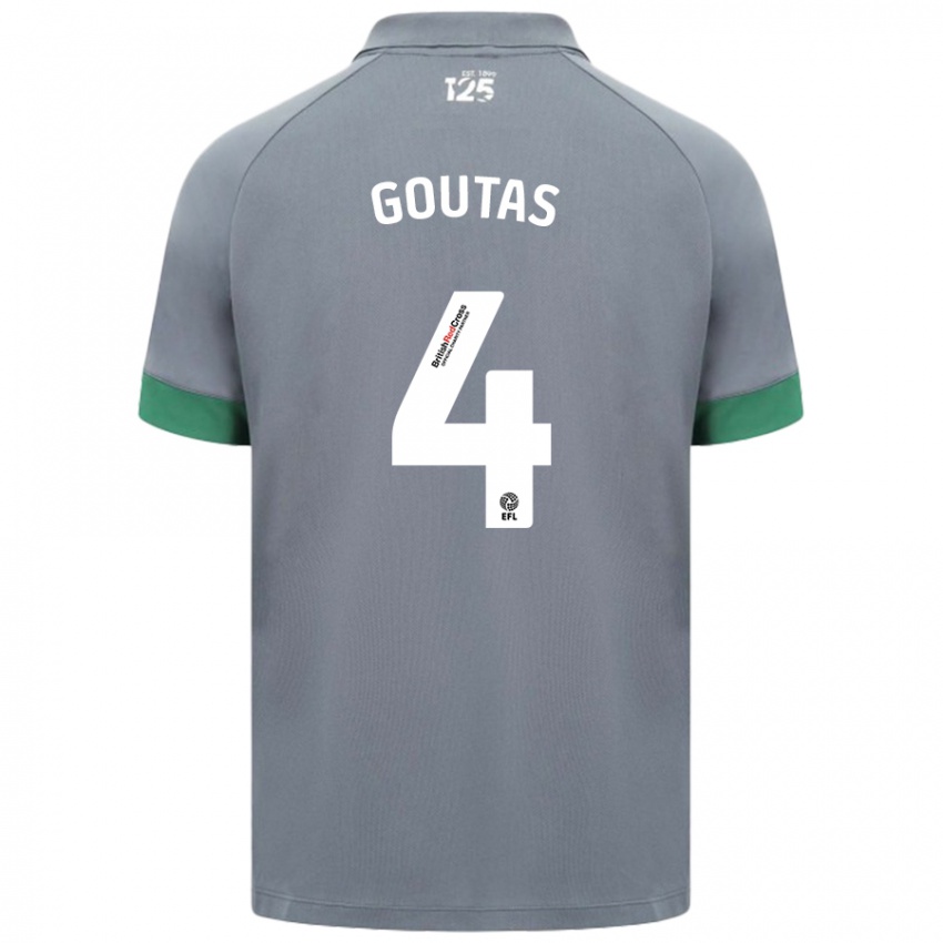 Niño Camiseta Dimitrios Goutas #4 Gris Oscuro 2ª Equipación 2024/25 La Camisa