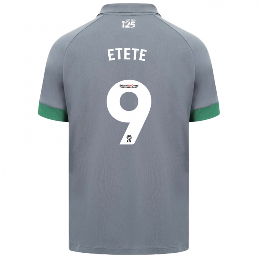 Niño Camiseta Kion Etete #9 Gris Oscuro 2ª Equipación 2024/25 La Camisa