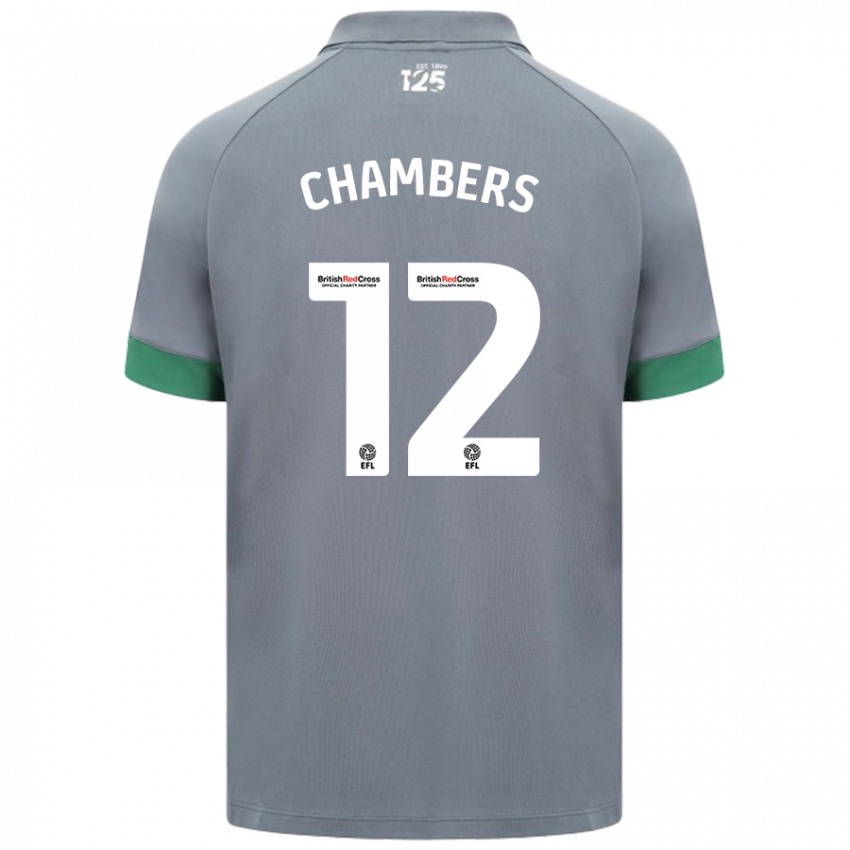 Niño Camiseta Calum Chambers #12 Gris Oscuro 2ª Equipación 2024/25 La Camisa