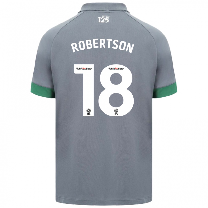 Niño Camiseta Alex Robertson #18 Gris Oscuro 2ª Equipación 2024/25 La Camisa