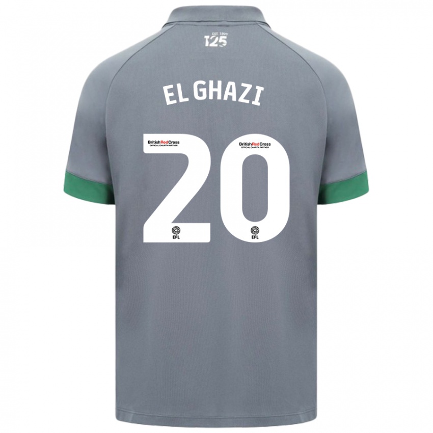 Niño Camiseta Anwar El Ghazi #20 Gris Oscuro 2ª Equipación 2024/25 La Camisa