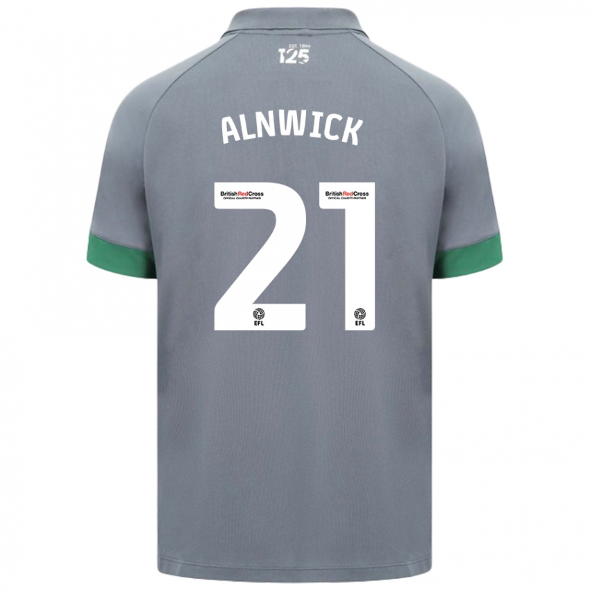 Niño Camiseta Jak Alnwick #21 Gris Oscuro 2ª Equipación 2024/25 La Camisa