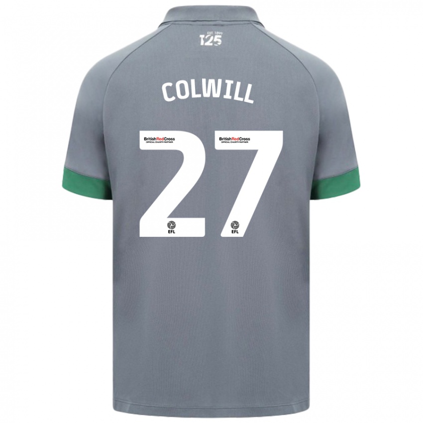 Niño Camiseta Rubin Colwill #27 Gris Oscuro 2ª Equipación 2024/25 La Camisa