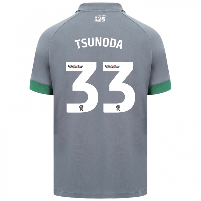 Niño Camiseta Ryotaro Tsunoda #33 Gris Oscuro 2ª Equipación 2024/25 La Camisa