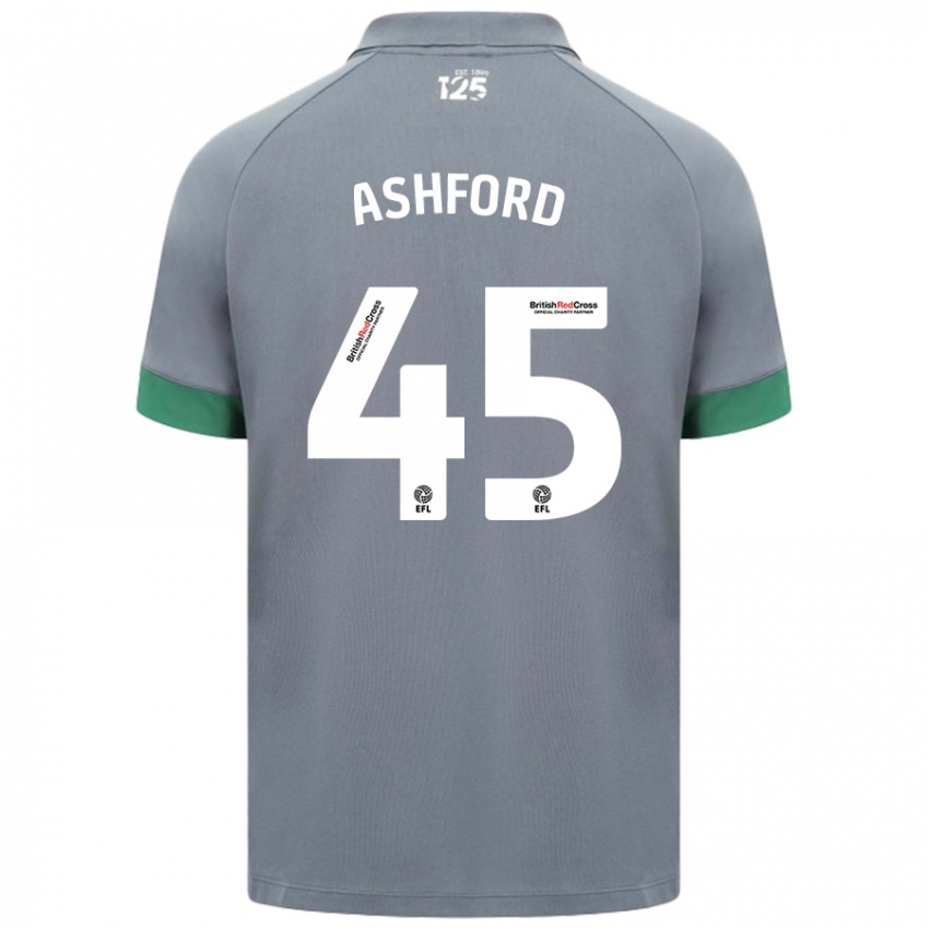 Niño Camiseta Cian Ashford #45 Gris Oscuro 2ª Equipación 2024/25 La Camisa