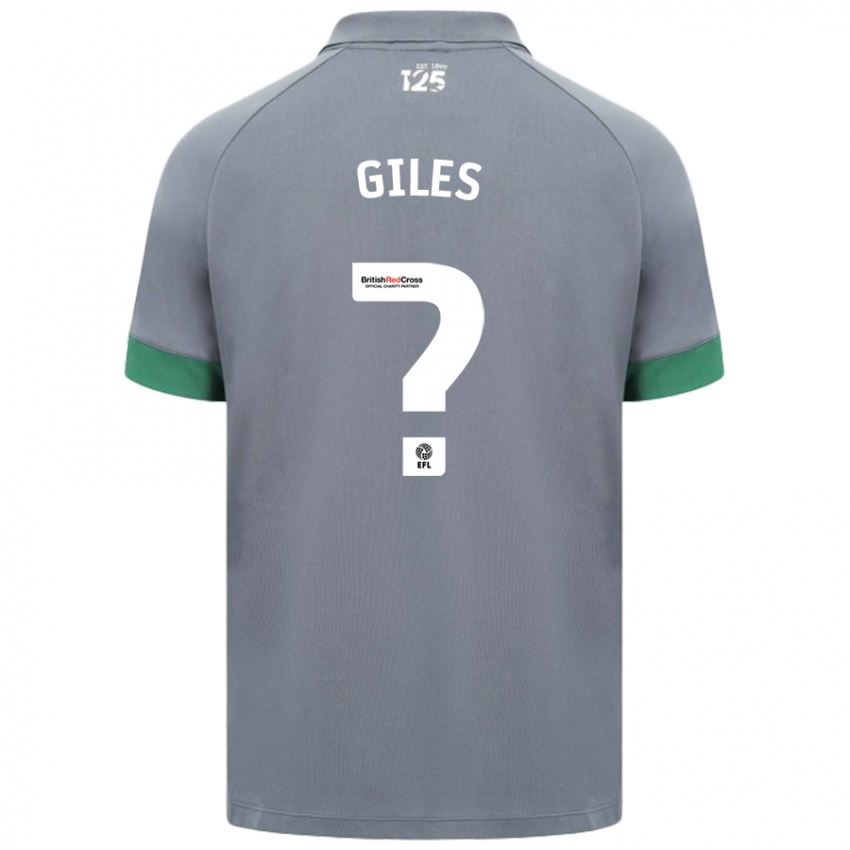 Niño Camiseta Luey Giles #0 Gris Oscuro 2ª Equipación 2024/25 La Camisa