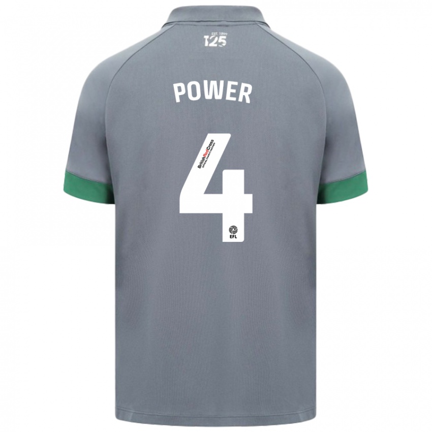 Niño Camiseta Hannah Power #4 Gris Oscuro 2ª Equipación 2024/25 La Camisa