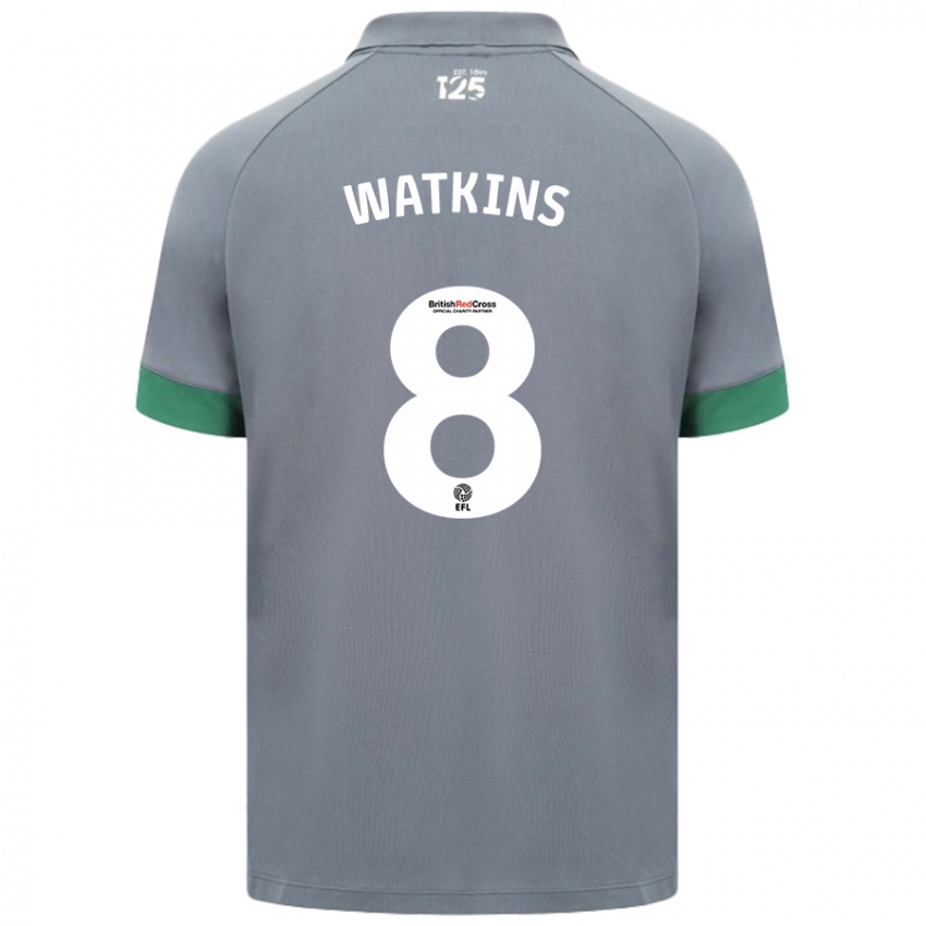 Niño Camiseta Seren Watkins #8 Gris Oscuro 2ª Equipación 2024/25 La Camisa