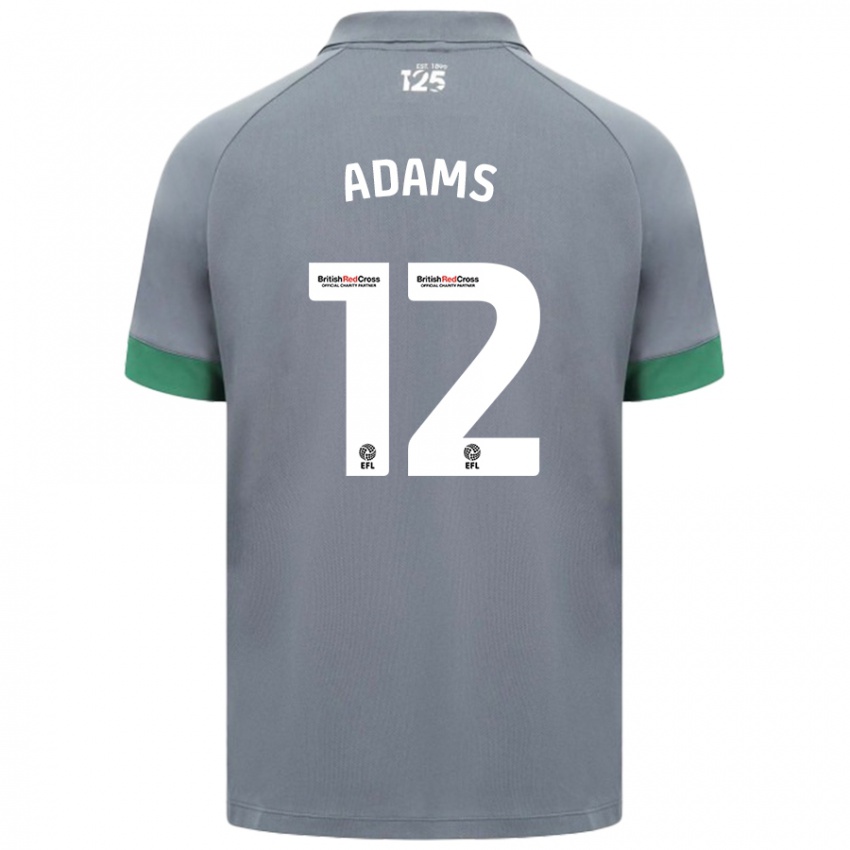 Niño Camiseta Kelly Adams #12 Gris Oscuro 2ª Equipación 2024/25 La Camisa