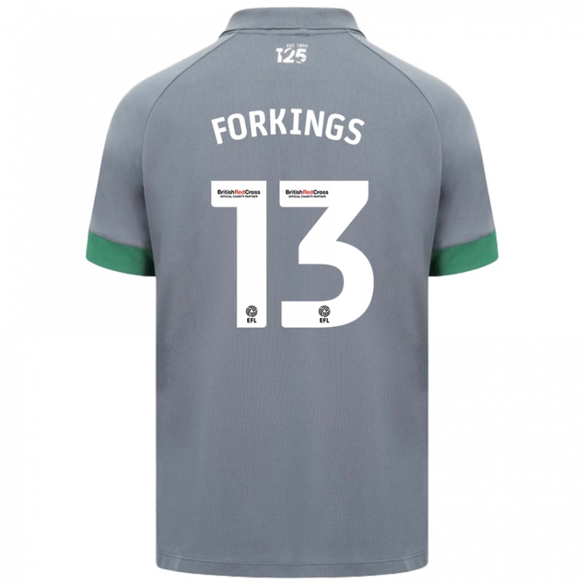 Niño Camiseta Amelia Forkings #13 Gris Oscuro 2ª Equipación 2024/25 La Camisa