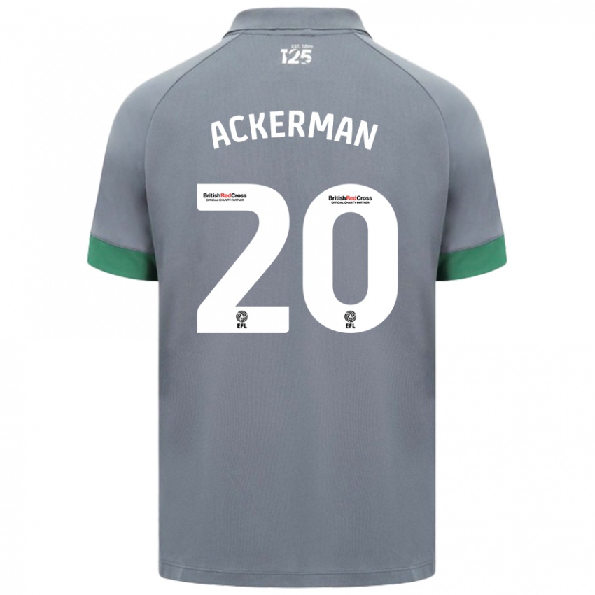 Niño Camiseta Mali Ackerman #20 Gris Oscuro 2ª Equipación 2024/25 La Camisa