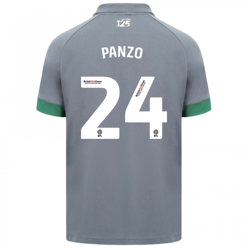 Niño Camiseta Jonathan Panzo #24 Gris Oscuro 2ª Equipación 2024/25 La Camisa