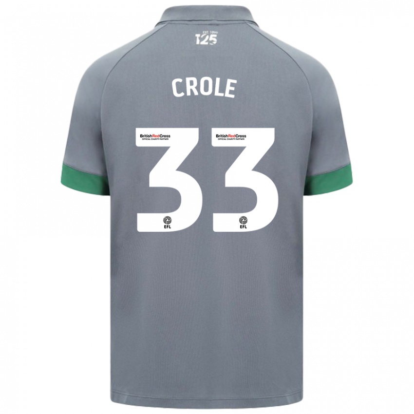 Niño Camiseta James Crole #33 Gris Oscuro 2ª Equipación 2024/25 La Camisa