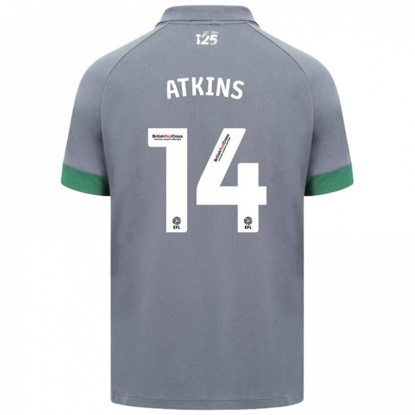 Niño Camiseta Zoe Atkins #14 Gris Oscuro 2ª Equipación 2024/25 La Camisa