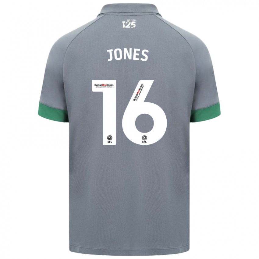 Niño Camiseta Ellie Jones #16 Gris Oscuro 2ª Equipación 2024/25 La Camisa