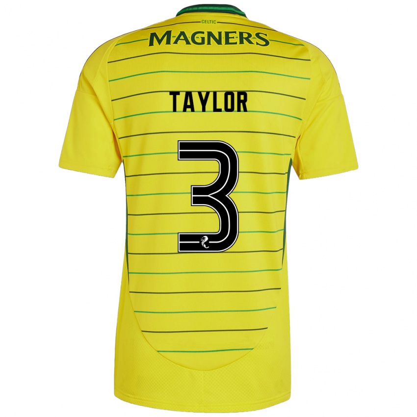 Niño Camiseta Greg Taylor #3 Amarillo 2ª Equipación 2024/25 La Camisa