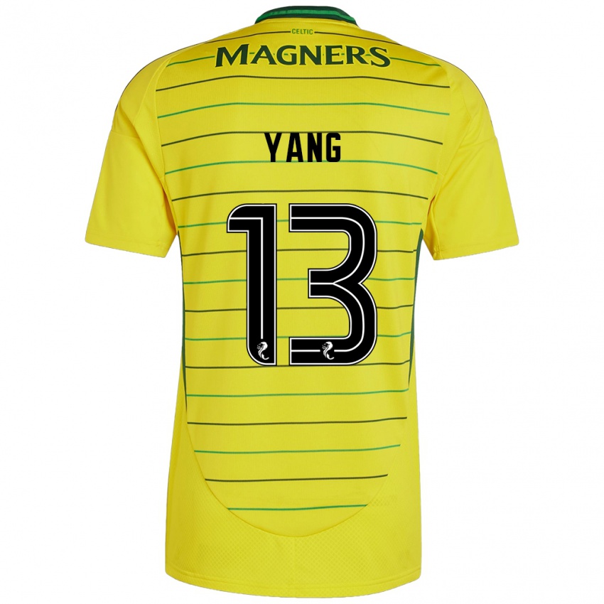 Niño Camiseta Hyun-Jun Yang #13 Amarillo 2ª Equipación 2024/25 La Camisa