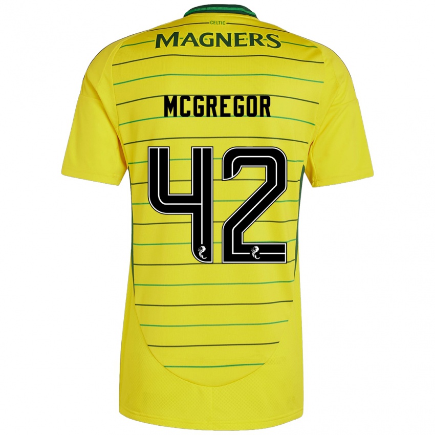 Niño Camiseta Callum Mcgregor #42 Amarillo 2ª Equipación 2024/25 La Camisa