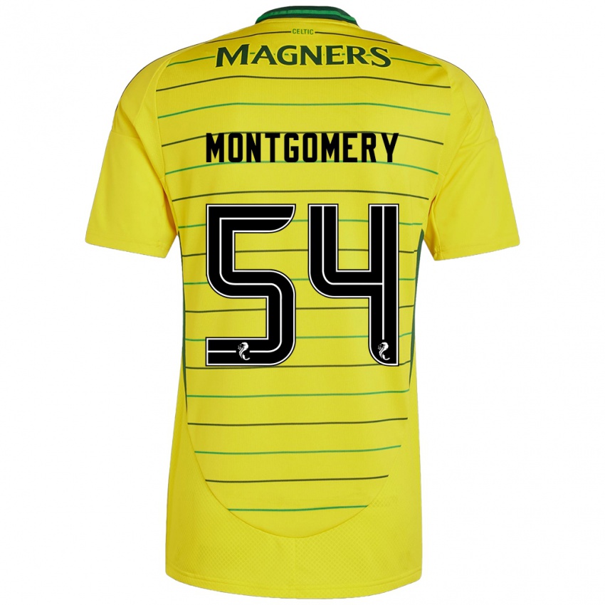 Niño Camiseta Adam Montgomery #54 Amarillo 2ª Equipación 2024/25 La Camisa