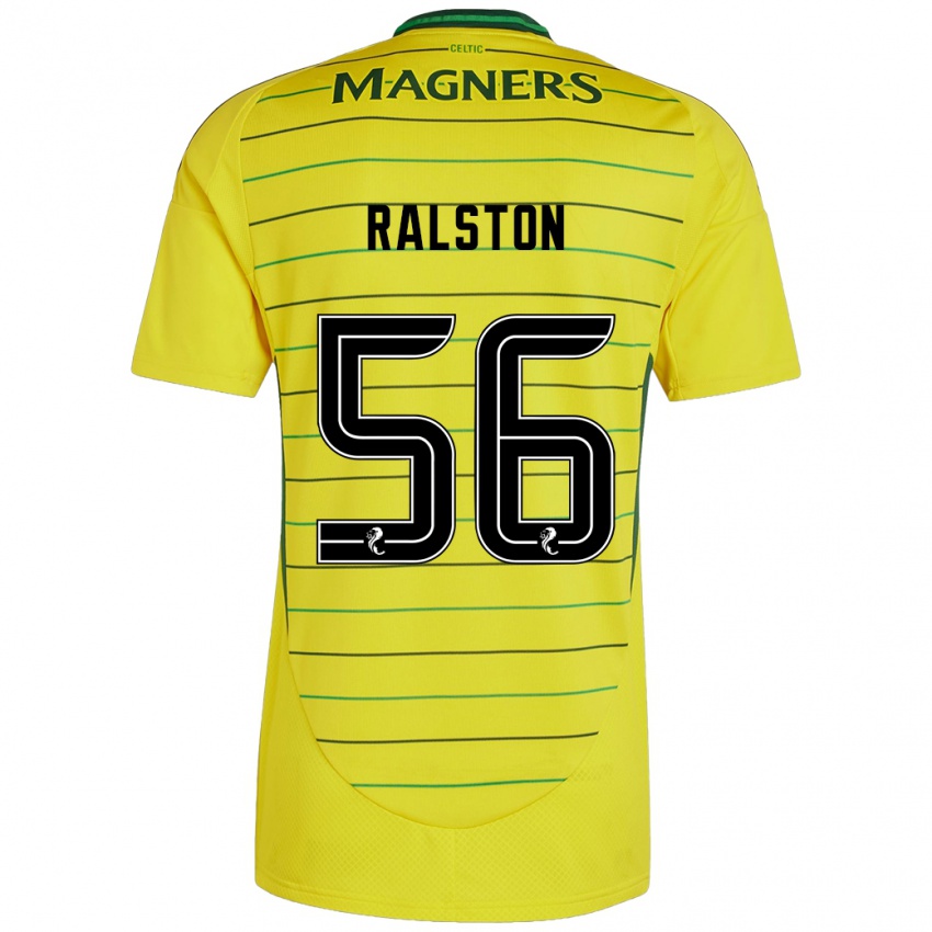 Niño Camiseta Anthony Ralston #56 Amarillo 2ª Equipación 2024/25 La Camisa