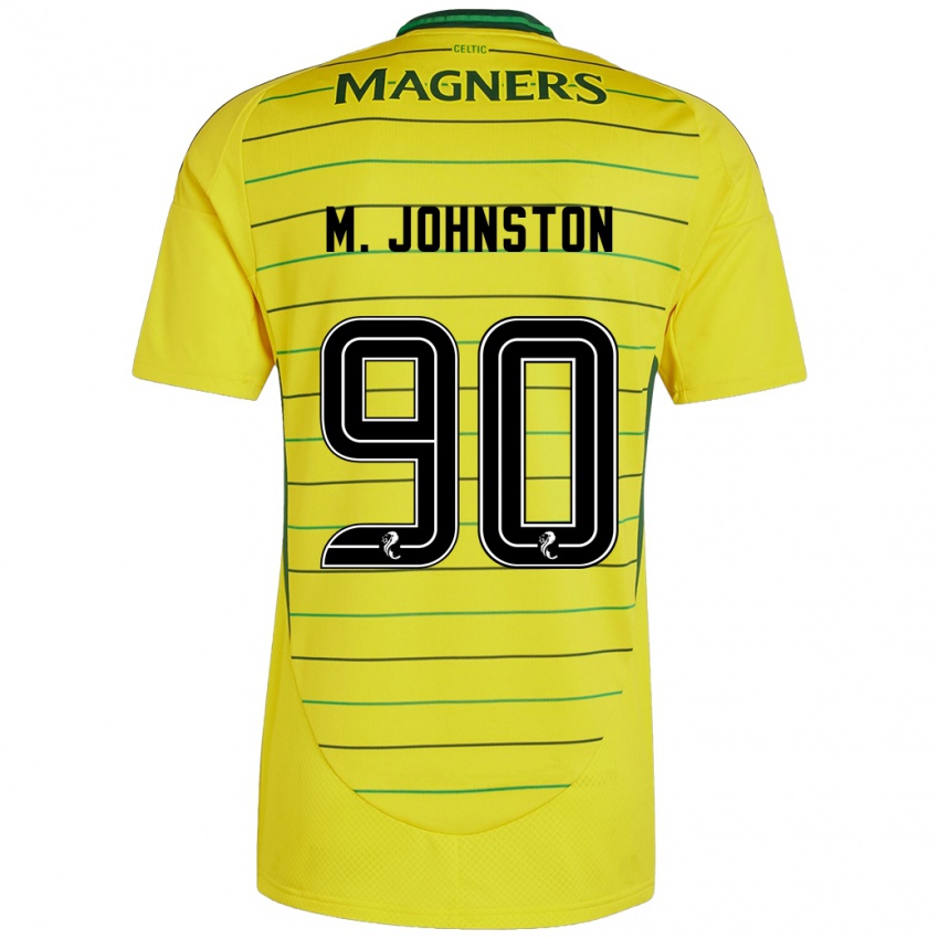 Niño Camiseta Mikey Johnston #90 Amarillo 2ª Equipación 2024/25 La Camisa