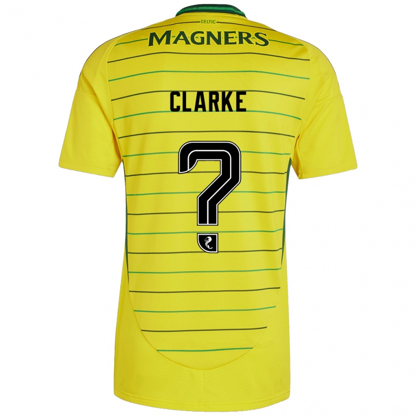 Niño Camiseta Josh Clarke #0 Amarillo 2ª Equipación 2024/25 La Camisa